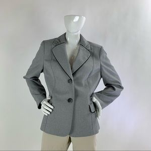 Women’s 14 Gray LE SUIT Notch-Lapel Blazer Jacket